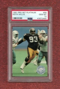1991 PRO SET PLATINUM #99 KEITH WILLIS PSA 10 GEM MINT POP 1 STEELERS - Picture 1 of 1