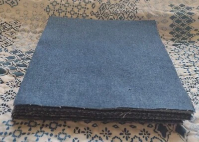 Hand Cut Denim Blue Jean Fabric Squares 8" x 8" Lot of 25 For Rag Quilt Or Craft - Image 1 of 2