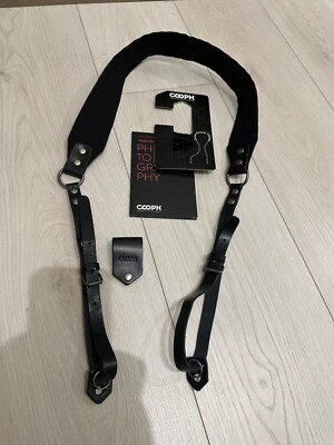 Cooph Camera Strap Canvas Leather Black With SD Card Holder Adjustable Length - Image 1 of 3