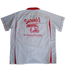 Bowling Shirt Satriale's Meats Mens Size XL Mob Deli Sopranos Cruisin USA - Picture 1 of 11