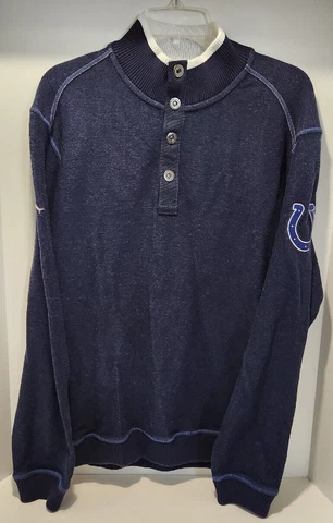 Tommy Bahama NFL Indianapolis Colts Heavy Sweatshirt Size Large Navy Blue (EEN) Cover