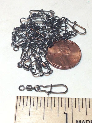 500 pc 7/0 40lb 18kg P-LINE EASY LOK ROLLING BARREL SWIVEL CROSS LOCK FAST SNAP - Image 1 of 3