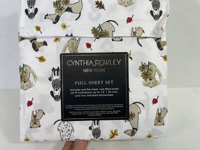 FALL DOGS Sheet Set Cynthia Rowley FULL Poodle Dalmatian Dachshund Retriever hh1 - Image 1 of 2