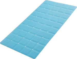 Jumbo Heavy Duty Foldable Silicone Bathtub Mat, 35.8 X 17.7 Inches, Blue - Picture 1 of 12
