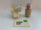 Vintage Fisher Price Little People Dentist Barber With Chair & Sign / Mail Lot
