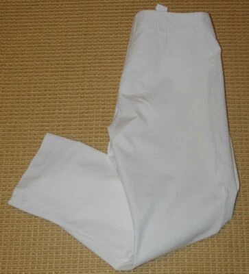 JENNE MAAG White Cotton Stretch Slim Leggings Trousers Crop Pants Sz S/6 - Image 1 of 4