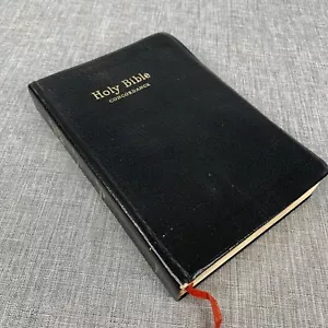 Vtg Leather Bible Concordance KJV World Red Letter Gilded - Picture 1 of 13