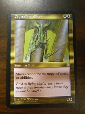 MTG Magic The Gathering Stronghold Crystalline Sliver Excellent - NM Cond - Image 1 of 2