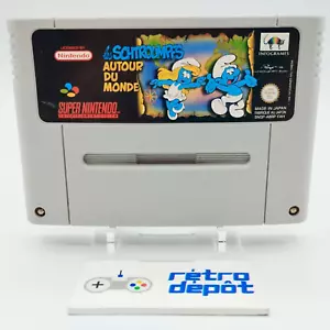The Smurfs Around The World / Super Nintendo SNES / PAL / FR / FAH - Picture 1 of 4