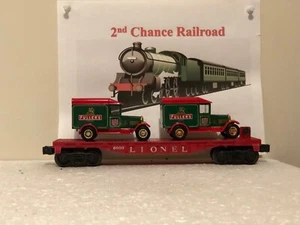 O Scale Trains Lionel Flat Car 6800 w/Fuller's Beer Trucks - Picture 1 of 6