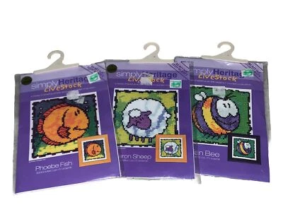 Heritage Stitch craft Studio (3)-Наборы для вышивки крестом-ЛОТ Рыба-Шмель-Овца - Изображение 1 из 4