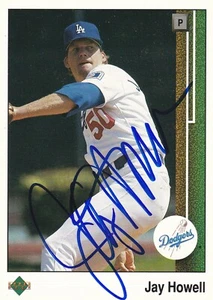 JAY HOWELL LOS ANGELES DODGERS SIGNED CARD A'S YANKEES CUBS BRAVES RANGERS REDS - Picture 1 of 1
