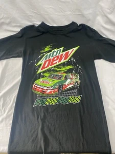 Mountain Dew Official Race Car Graphic Herren schwarzes T-Shirt Größe Medium - Bild 1 von 4