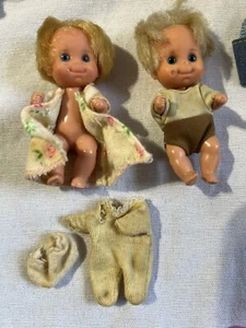 vtg Mattel Sunshine Family Baby Sweets 3" Doll Blonde Hair Blue Eyes twins - Picture 1 of 10