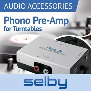 Pro 2 Inline Phono Preamp Pre-Amp Stereo Audio Vinyl Record Player Turntable - Picture 1 of 6