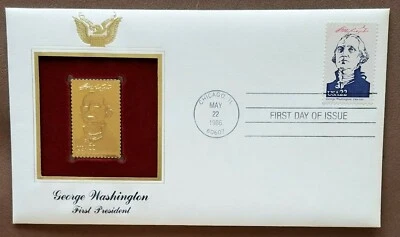 USA: XF - FDC: 5/22/1986, Scott #2216a w/ 22K gold replica. Retail val. $25.00  - Image 1 of 2