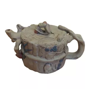 Tetera china de arcilla Yixing monos serpientes y bambú hecha a mano piezas móviles - Imagen 1 de 8