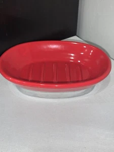 Vintage Red & Chrome Interdesign 1970’s Soap Dish - Picture 1 of 7