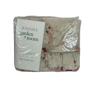 Waverly Gartenzimmer King Bettwäsche Set NEU Vintage Rosen Blumen Shabby Cottagecore - Bild 1 von 6