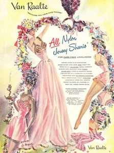 1948 Van Raalte Nylons: Jersey Sheerio Vintage Print Ad - Picture 1 of 1