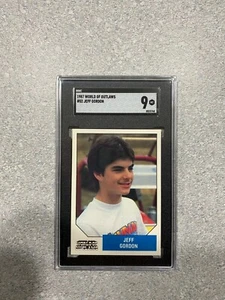 Jeff Gordon 1987 World of Outlaws - SGC 9 como nuevo - ¡poco pop! TARJETA DE NOVATO "RARA" - Imagen 1 de 10