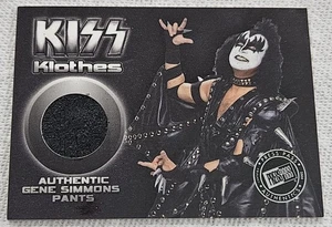 KISS Klothes Gene Simmons PRESS PASS Stage Worn Pants Swatch Card 2009  - Picture 1 of 3