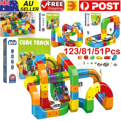 Electric Train Set, Monorail Gravity-Defying 3D Building Cube Xmas Gift - image 1 of 4