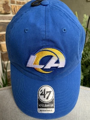 NUEVO CON ETIQUETAS Los Angeles Rams '47 Clean Up Primary LA Sombrero Ajustable - Real Foto 1 de 4