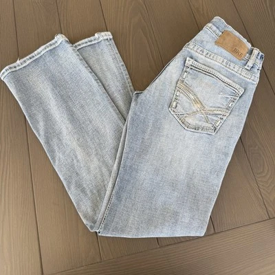 Buckle BKE Aiden Bootcut Jeans Mens 28x32 Light Wash Blue Premium Stretch Denim - Image 1 of 4