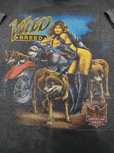 Camisa De Colección 1992 Delta American Biker Raza Salvaje Puntada Única XL Lobos Dama - Imagen 1 de 12