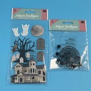 NEW - 2 Jolee's Halloween Haunted House Ghosts & Spider Scrapbooking Stickers - Picture 1 of 2
