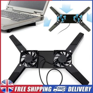 Coussin de refroidissement pour ordinateur portable alimenté par USB avec 2 ventilateurs support de coussin de refroidissement pour ordinateur portable - Photo 1/9