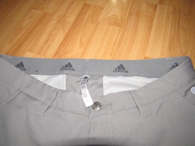 Pantalones de golf ADIDAS para hombre 32 X 34 camisa pinzas gris frente plano microfibra Foto 1 de 4