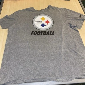 Pittsburgh Steelers Nike NFL Tee Athletic Fit Football grau XXL Herren Shirt " - Bild 1 von 8