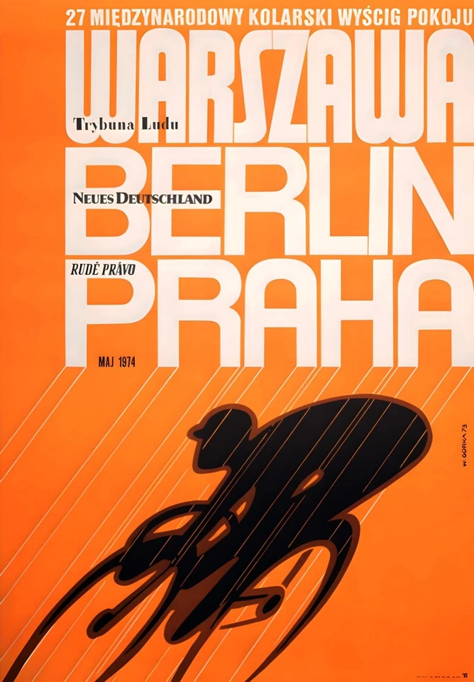 16172.Wall Decor Poster.Interior Art.1974 Peace Race Warszawa Berlin - Image 1 of 1