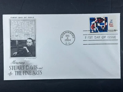 US FDC 1964 Stuart Davis 5¢ Fine Arts Washington DC First Day Cover b4 - Image 1 of 2