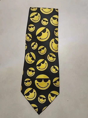 Corbata para hombre Addiction cara sonriente con gafas de sol corbata novedosa Foto 1 de 4