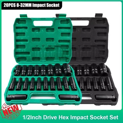 10/20/43/55pcs Deep Impact Socket Set Sockets Wrench Magnetic Screwdriver Set - image 1 of 4