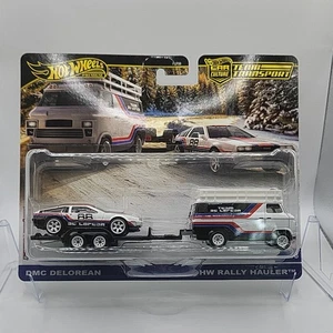 2025 Hot Wheels Premium Team Transport #78 DMC DeLorean & Rally Hauler - Picture 1 of 6