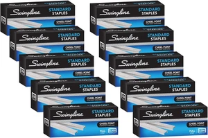 Graffette, Confezione da 10, Graffette Standard per Cucitrici da Scrivania, Lunghezza 1/4", 210/Striscia, - Foto 1 di 12