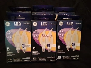 12 22521 GE LED 25W  Flame Tip Bulbs - Picture 1 of 2