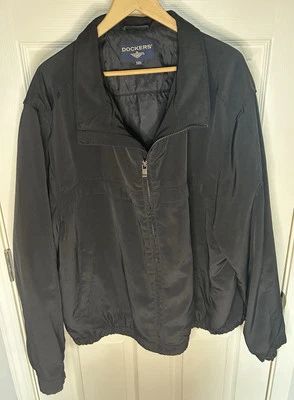 Docker’s Men’s Coat Size XXL. Black. Stylish. Full Zip Nylon Lining. - Image 1 of 4