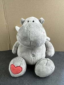 NICI Nilpferd Hippo Flügel Kuscheltier 35 cm Stofftier Plüschtier Grau Love - Bild 1 von 7