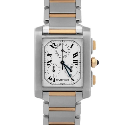 Ladies Cartier Tank Francaise Chronograph Quartz Two-Tone 28mm 2303 W51004Q4 - Image 1 of 4