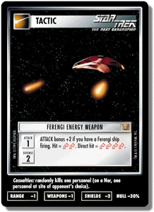 Ferengi Energy Weapon - Rules of Acquisition - Star Trek CCG 1E - Imagen 1 de 6