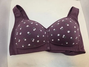 Sujetador Daisy púrpura cierre frontal para mujer talla 3XL NUEVO - Imagen 1 de 6