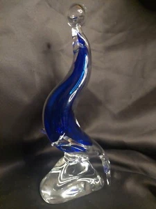 Vintage Murano Sea Life Kobalt Dichtung mit Kugel 13" hoch ABSOLUT ATEMBERAUBEND 3+LB - Bild 1 von 19