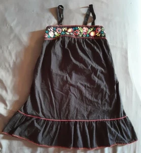 Girls Xhilaration spaghetti strap black dress with colorful floral accent Size S - Picture 1 of 4