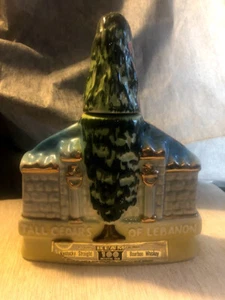 Botella decantadora de licor de vajilla Jim Beam de colección 1971 cedros altos del Líbano - Imagen 1 de 6
