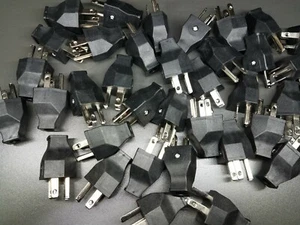 10x AC Plugs 15A 125V 3 Prong Grounded Residential Grade Plug Nema 5-15P Black - Picture 1 of 12